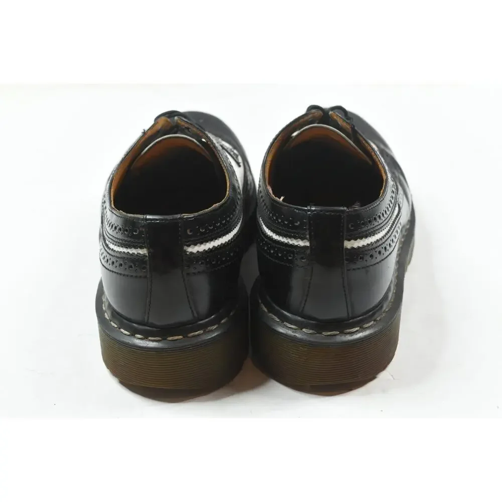 Dr Marten Bex Smooth Leather Brogue Shoes Mens 12 Black White Lace-Up Comfort